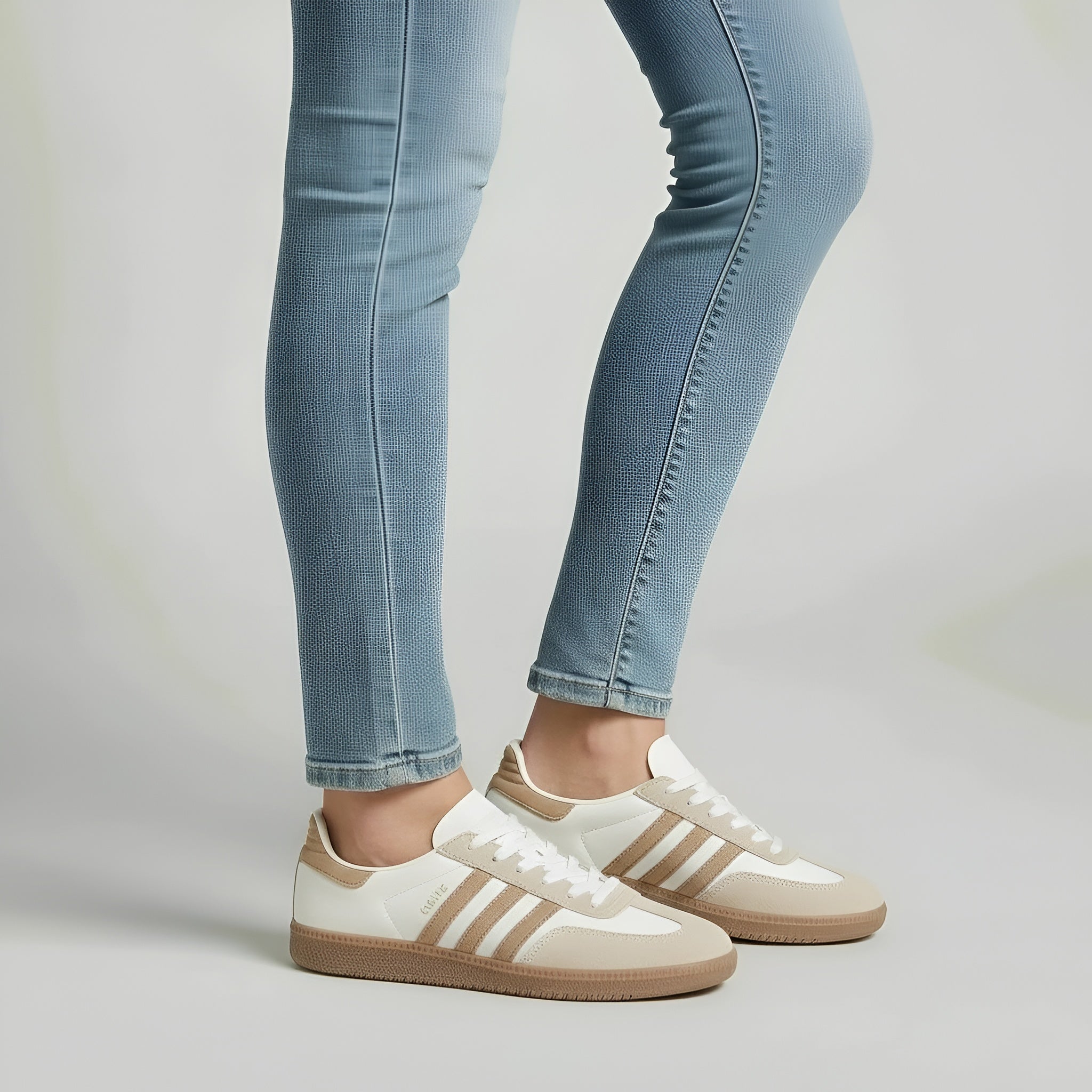 Dame sneakers casual sportssko med snøre komfort fritidssko til hverdagsbrug