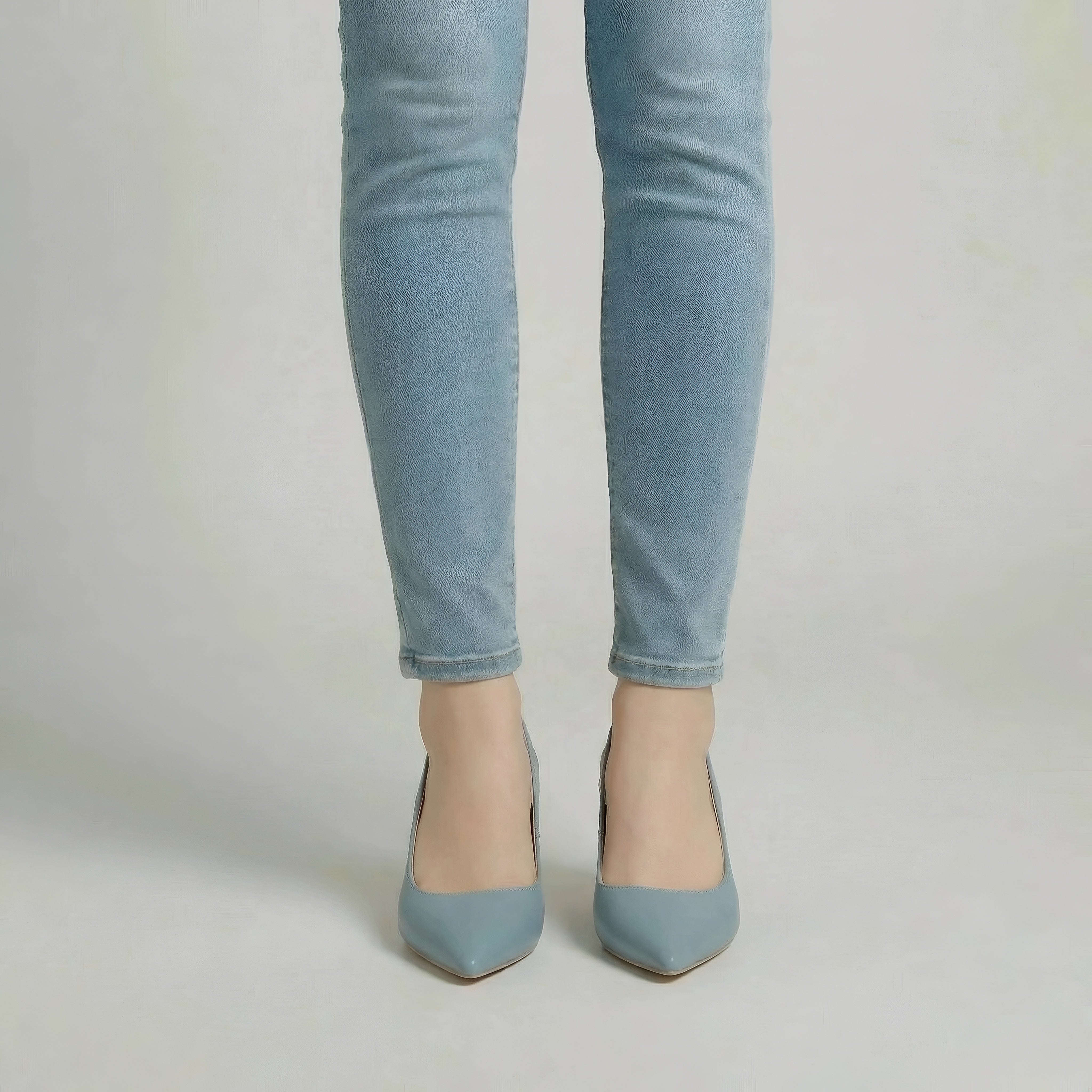 Dame Slingback Pumps med Spids Tå og Mellemhæl Elegante Sko til Fest og Arbejde