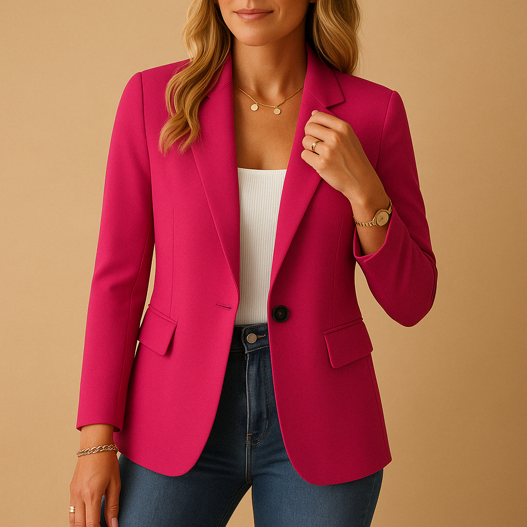 Blazer med komfortabel pasform til damer