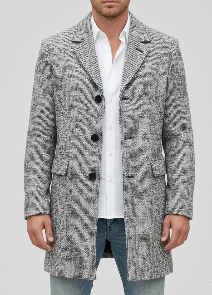 Bellivaro herre hosszú kabát gyapjúkeverékből