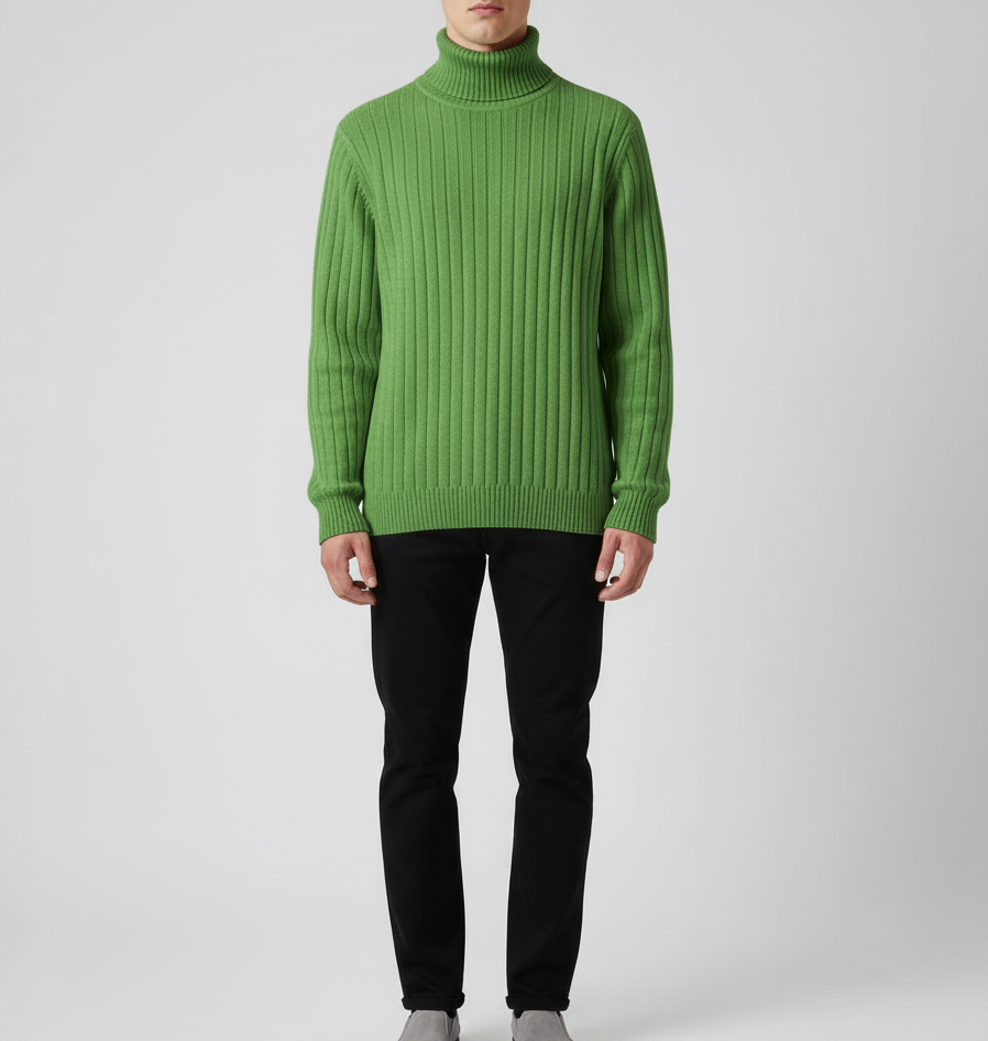 Bellivaro pánsky rolákový sveter rebrovaný