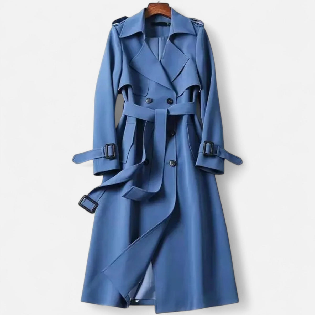 Damen Trenchcoat mit Gürtel – Langer Mantel