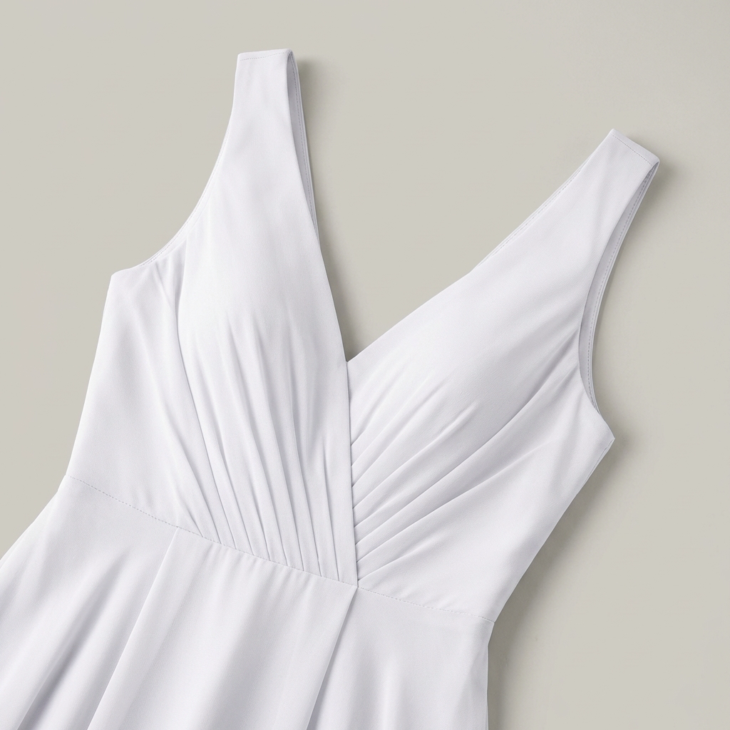 Vestido de festa elegante com decote em V
