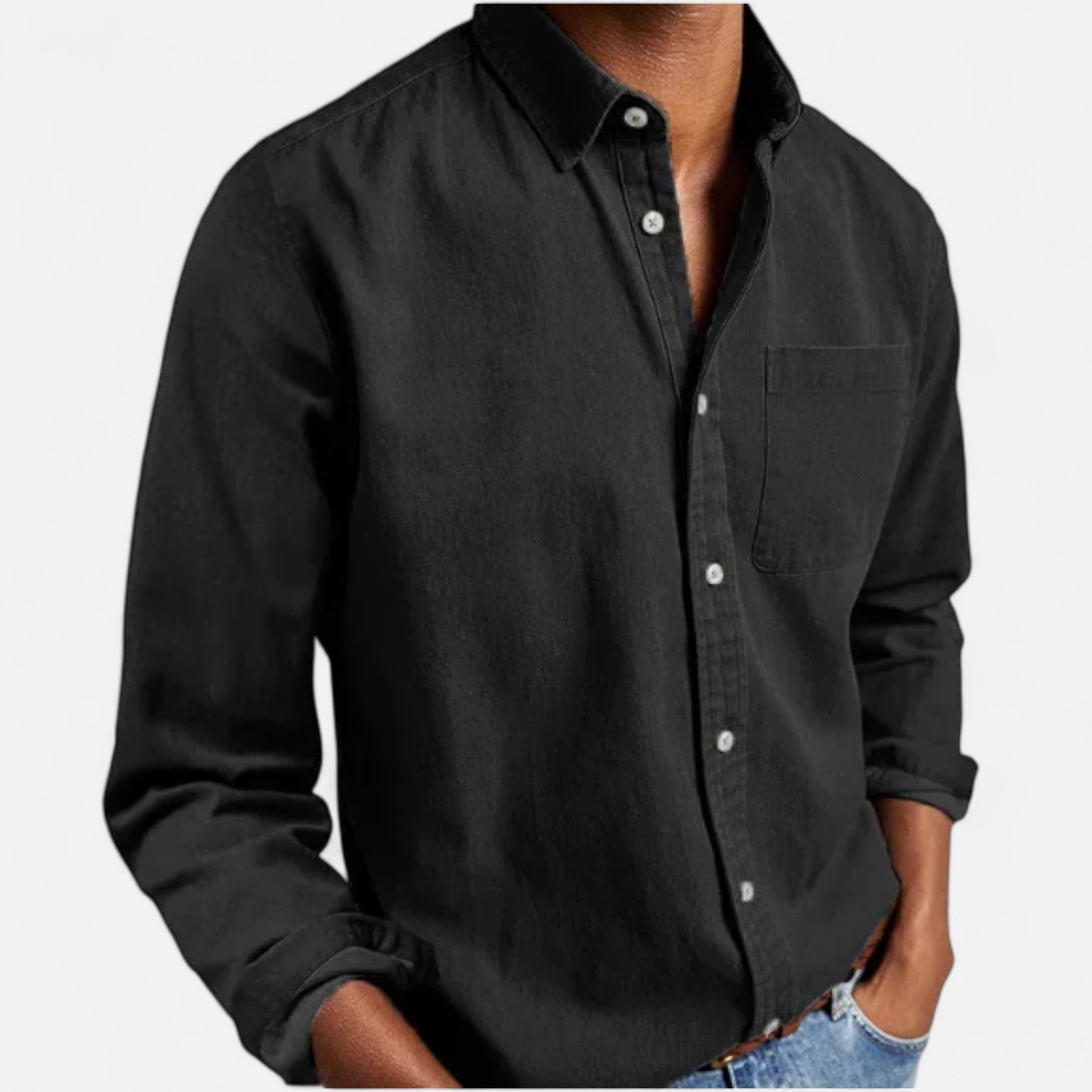 Eliaro Moda | Camisa de mezclilla para hombre en algodón premium – Estilo clásico