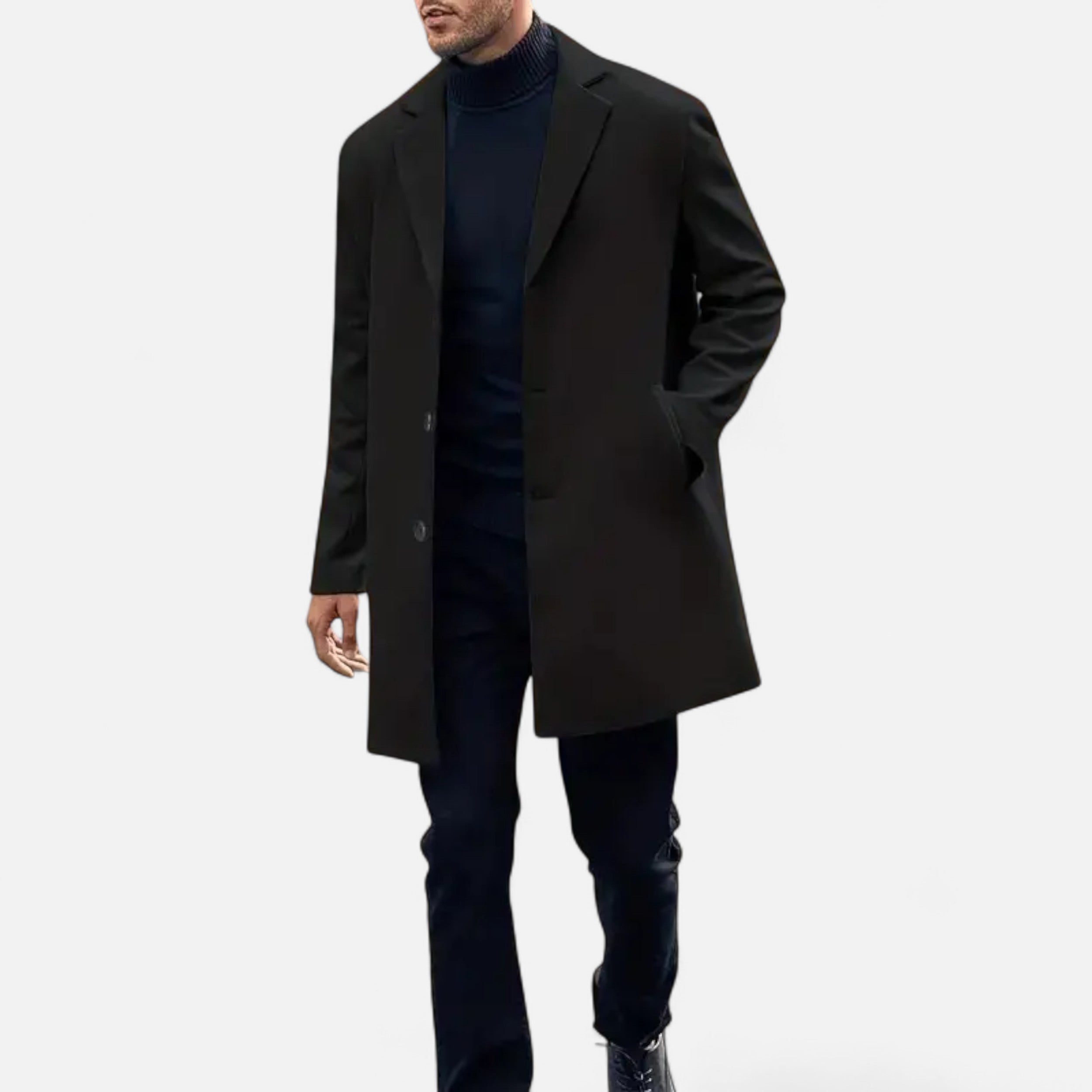 Eliaro Moda – Abrigo trench para hombre – otoño e invierno – estilo casual de negocios