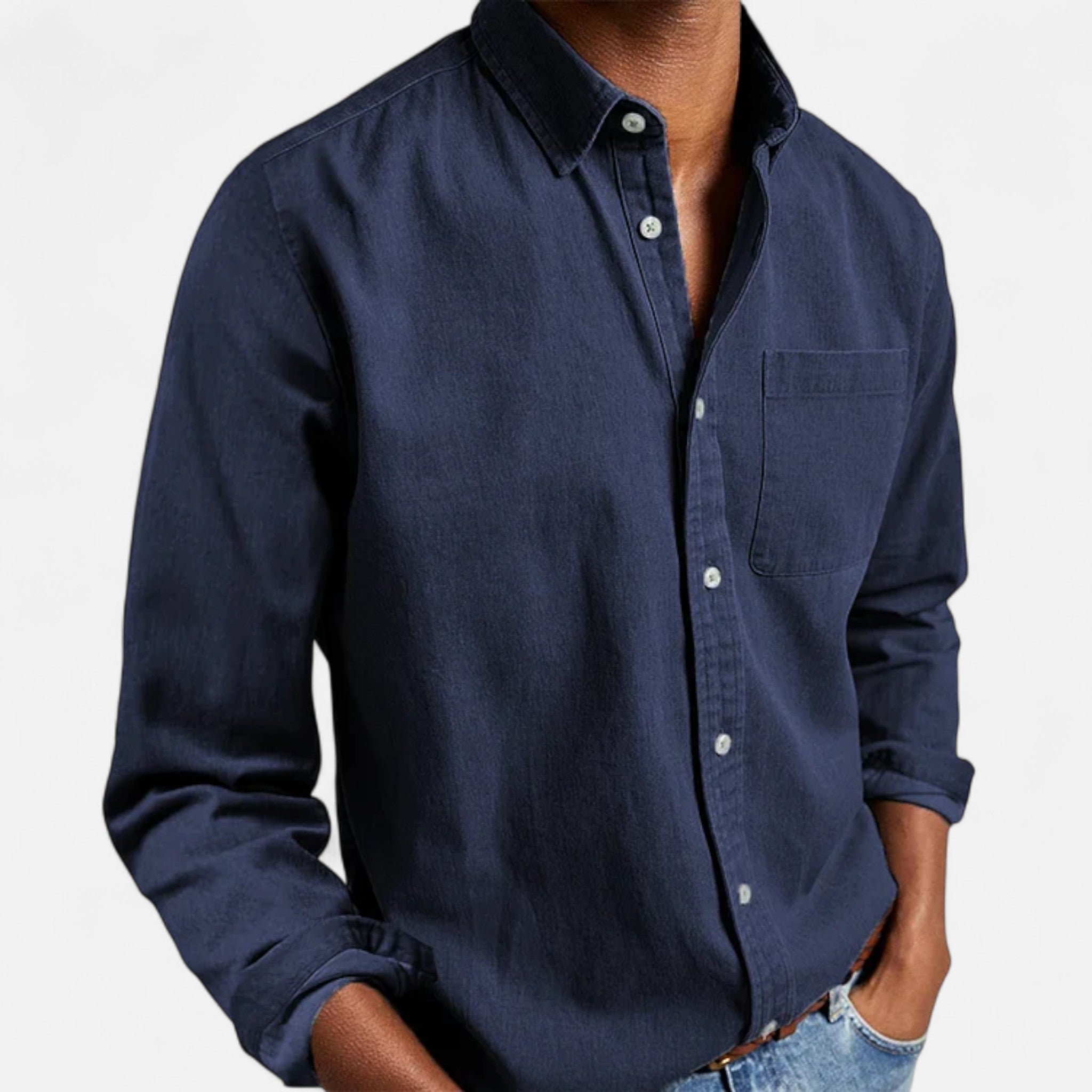 Eliaro Moda | Camisa de mezclilla para hombre en algodón premium – Estilo clásico