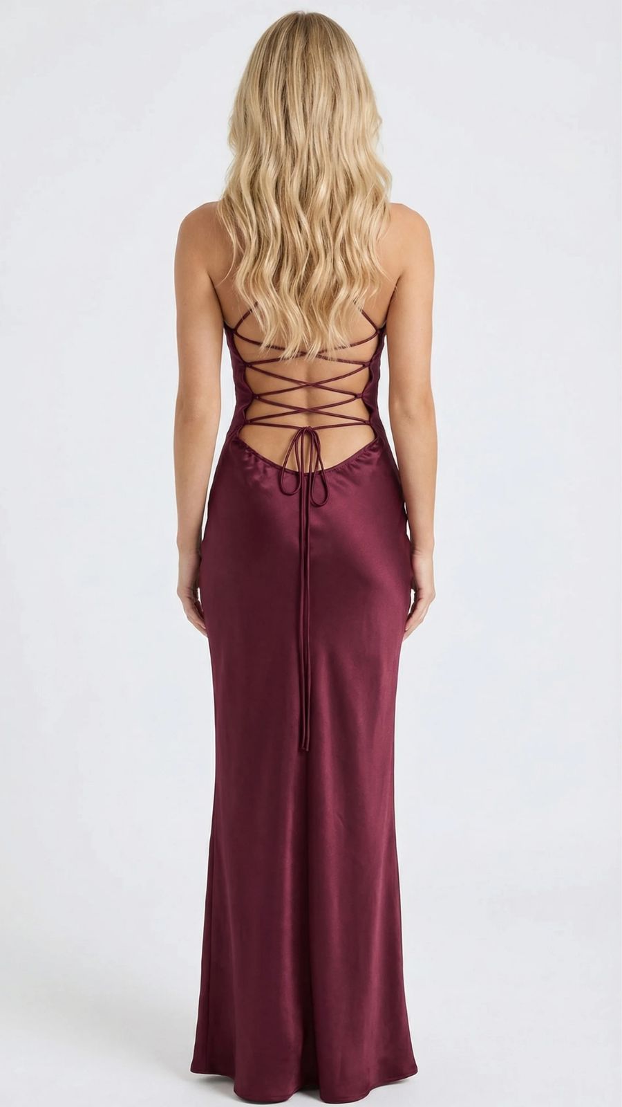 Jade Sequin Maxi Dress - Burgundy