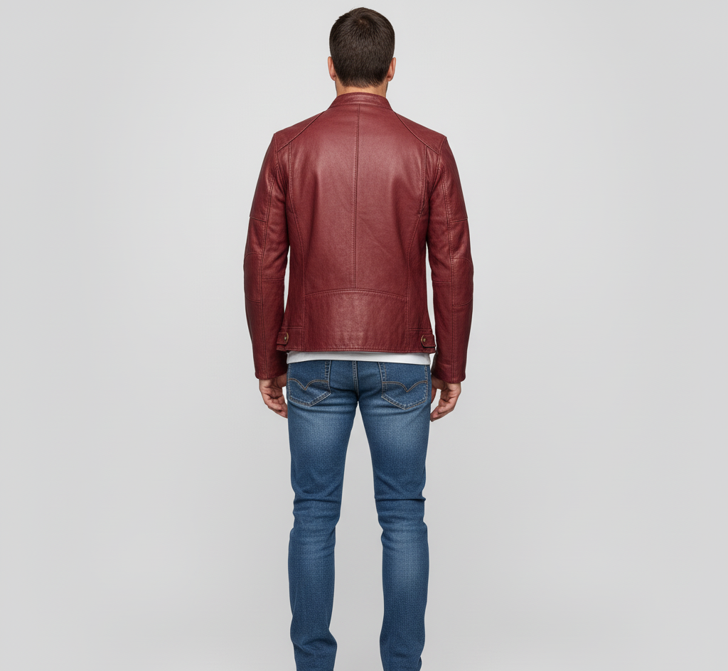 Bellivaro ανδρικό δερμάτινο μπουφάν από γνήσιο δέρμα με κλείσιμο με φερμουάρ