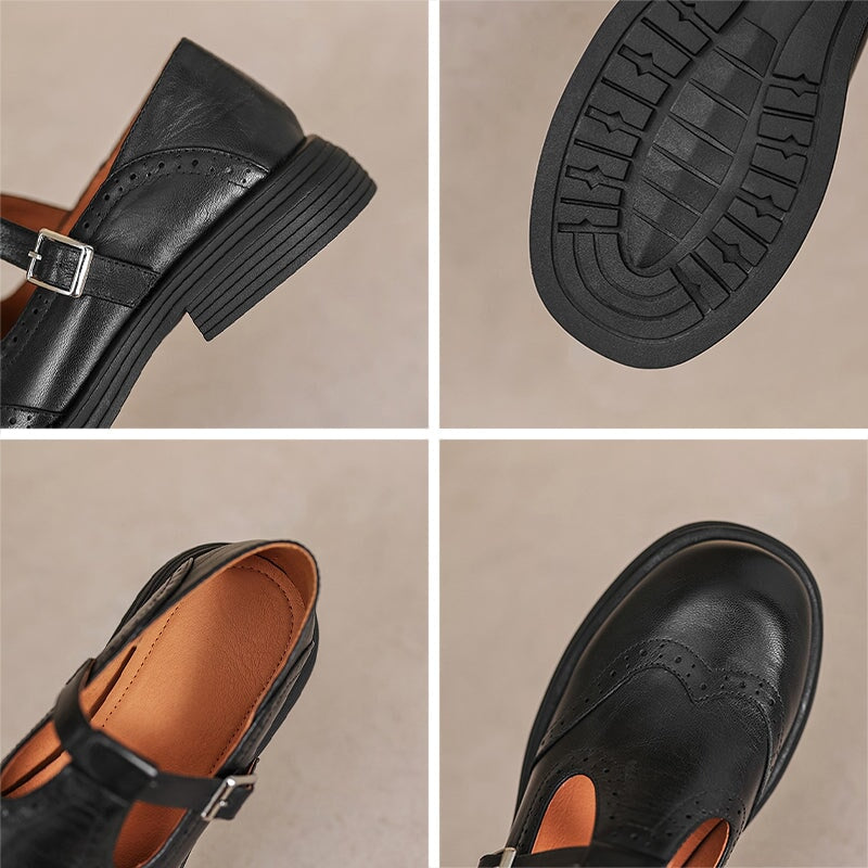 Elegantní Mary Janes z kůže