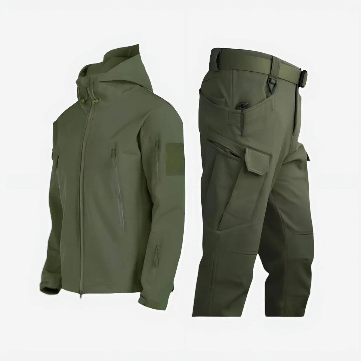 Men's waterproof outdoor set with insulated jacket and pants
