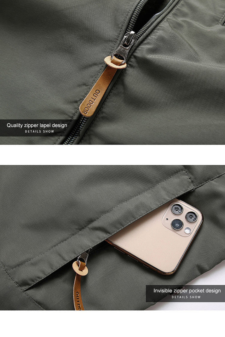 Bellivaro | Mænds Vandtæt Softshell Jakke | Let Udendørs Vindjakke