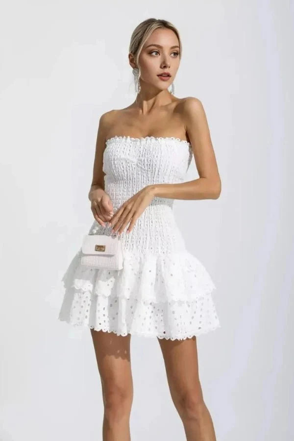 Robe Mini d'Été Sans Bretelles Starla