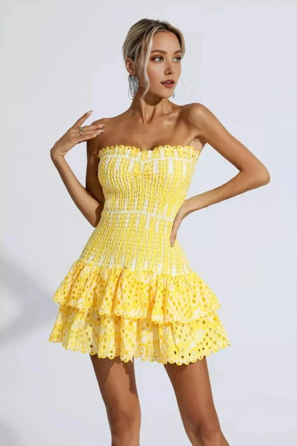 Robe Mini d'Été Sans Bretelles Starla