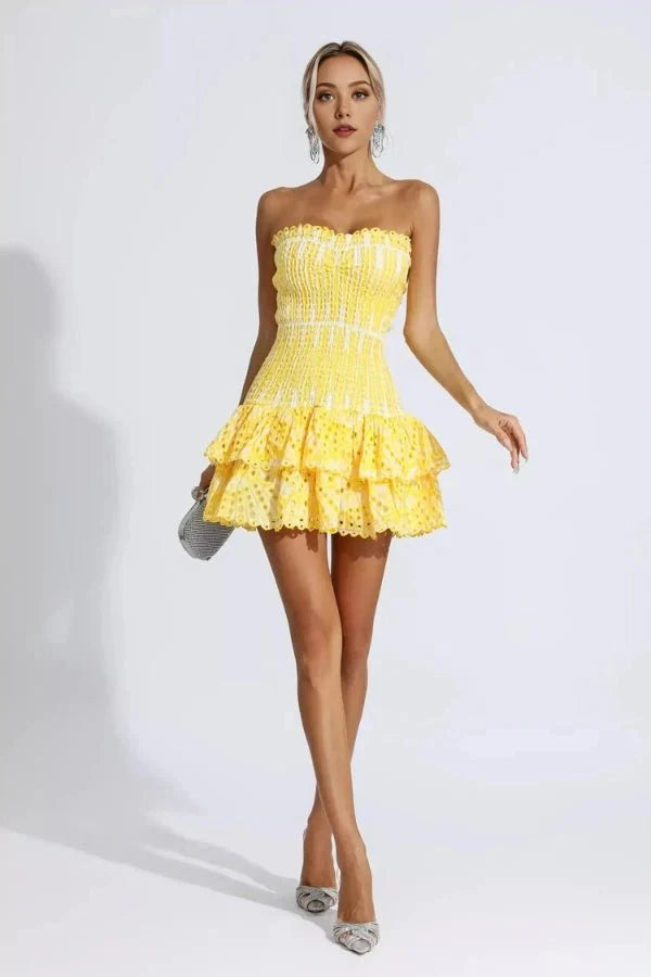 Robe Mini d'Été Sans Bretelles Starla