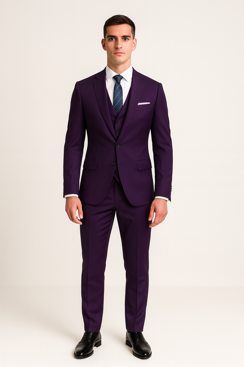 Bellivaro pánsky oblek 3-dielna formálna súprava na párty a svadbu