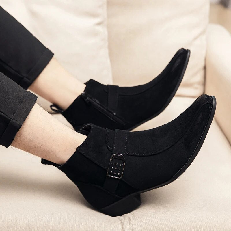 Bellivaro | Herre Klassiske Ankelstøvler med Spænde | Moderne Elegant Stil