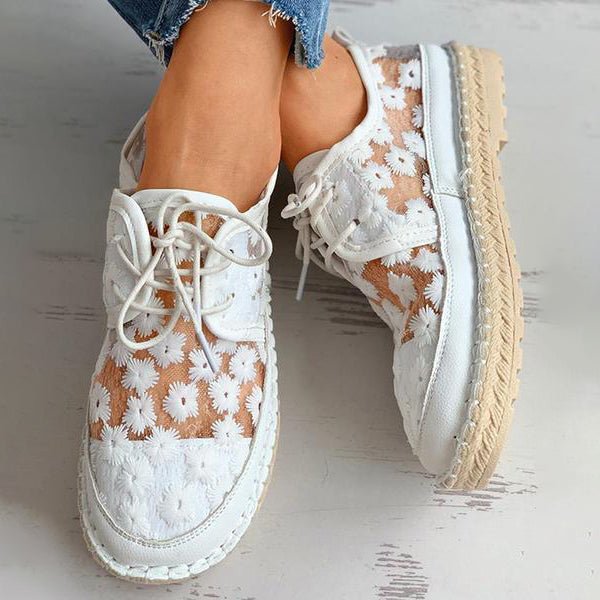 Ortopædiske sneakers med blomsterprint og fuld støtte
