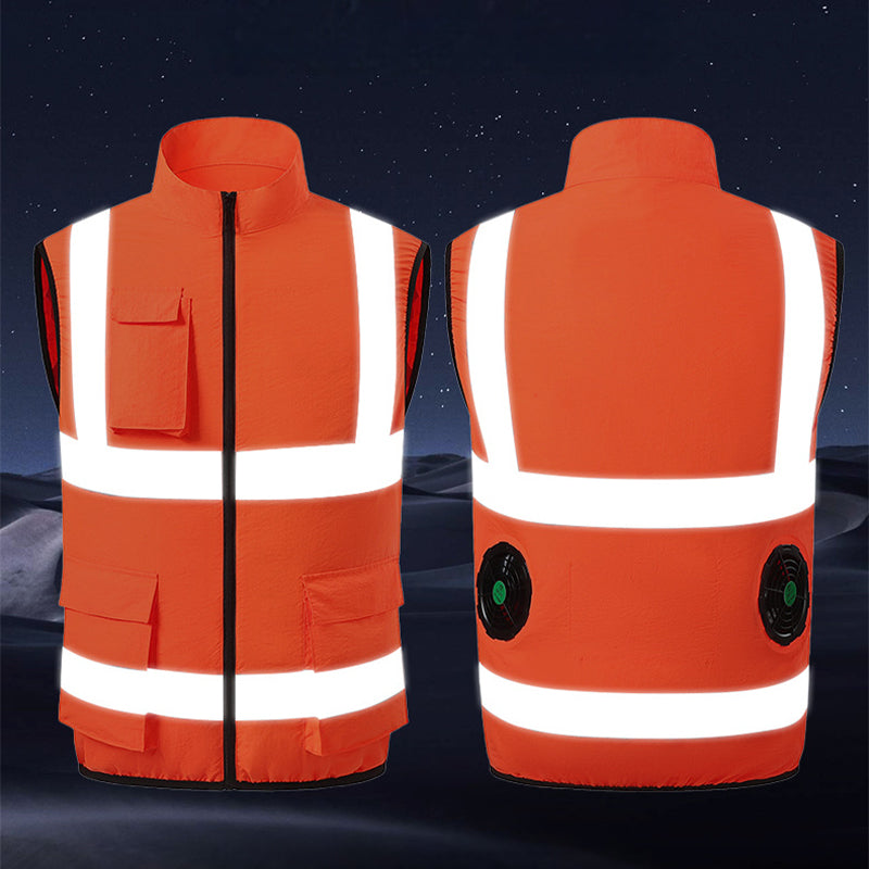 Kølevest med Ventilatorer & Refleksstriber