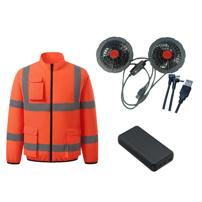 Kølevest med Ventilatorer & Refleksstriber