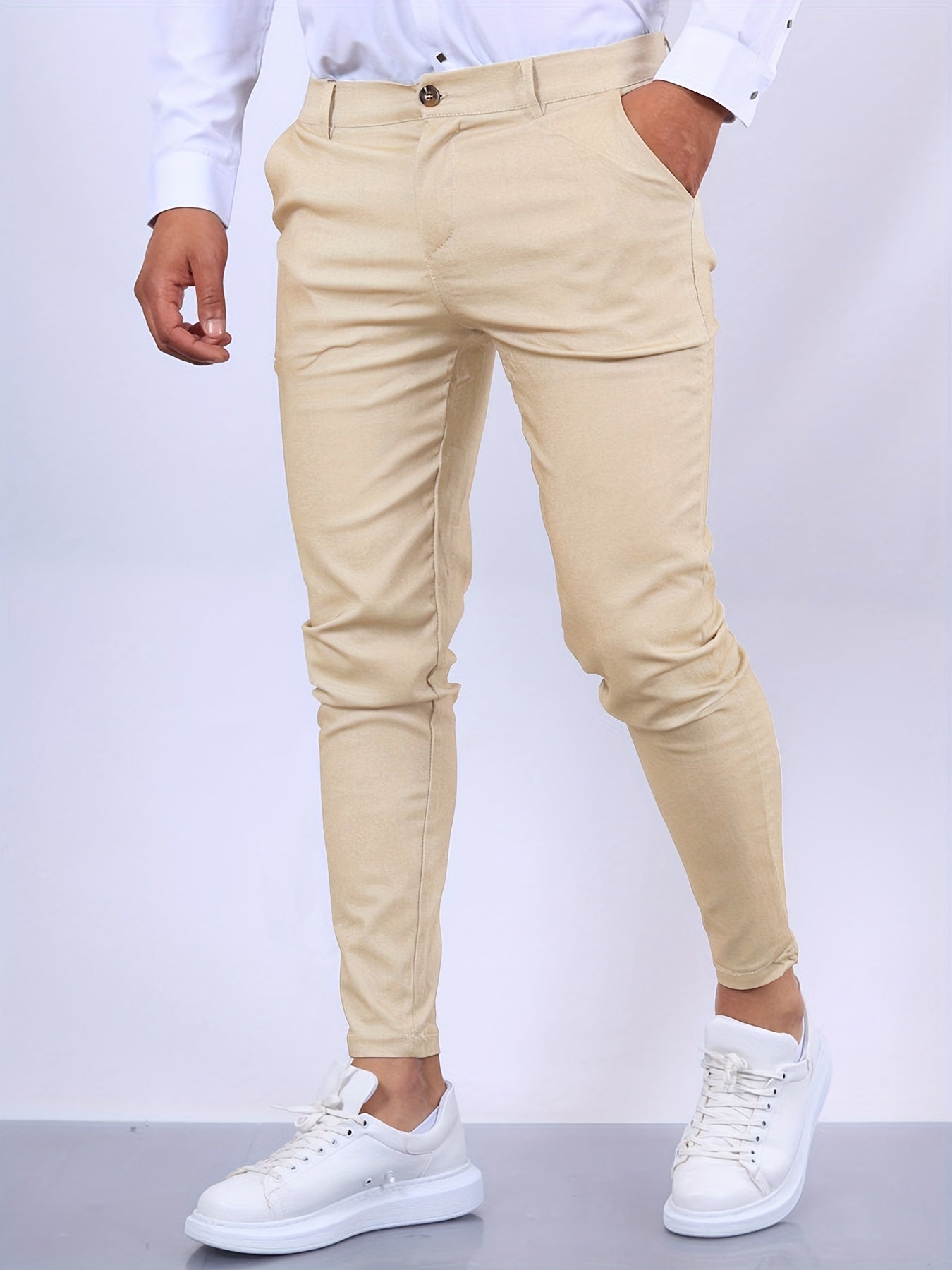 Bellivaro | Herre Slim-Fit Chino Bukser | Moderne og Elegant Design til Hverdagsbrug