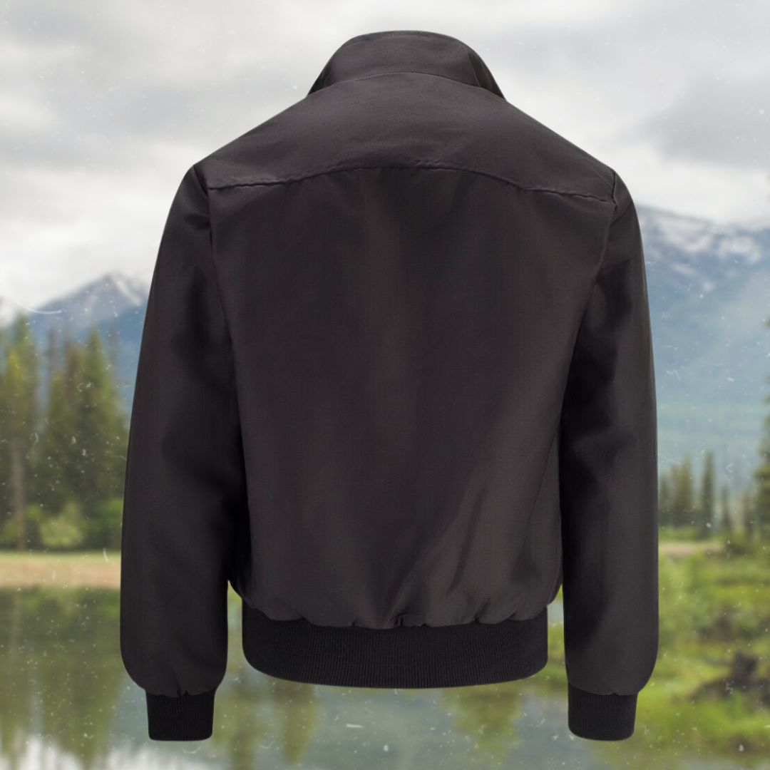 Bellivaro | Klassisk Herre Harrington Jakke | Let Lynlåsjakkke med Ternet Foring