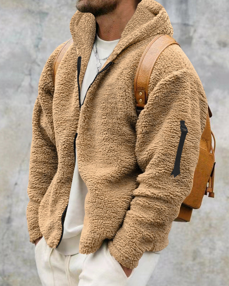 Bellivaro | Herre Termo Hættetrøje med Lynlås | Blød & Varm Jakke