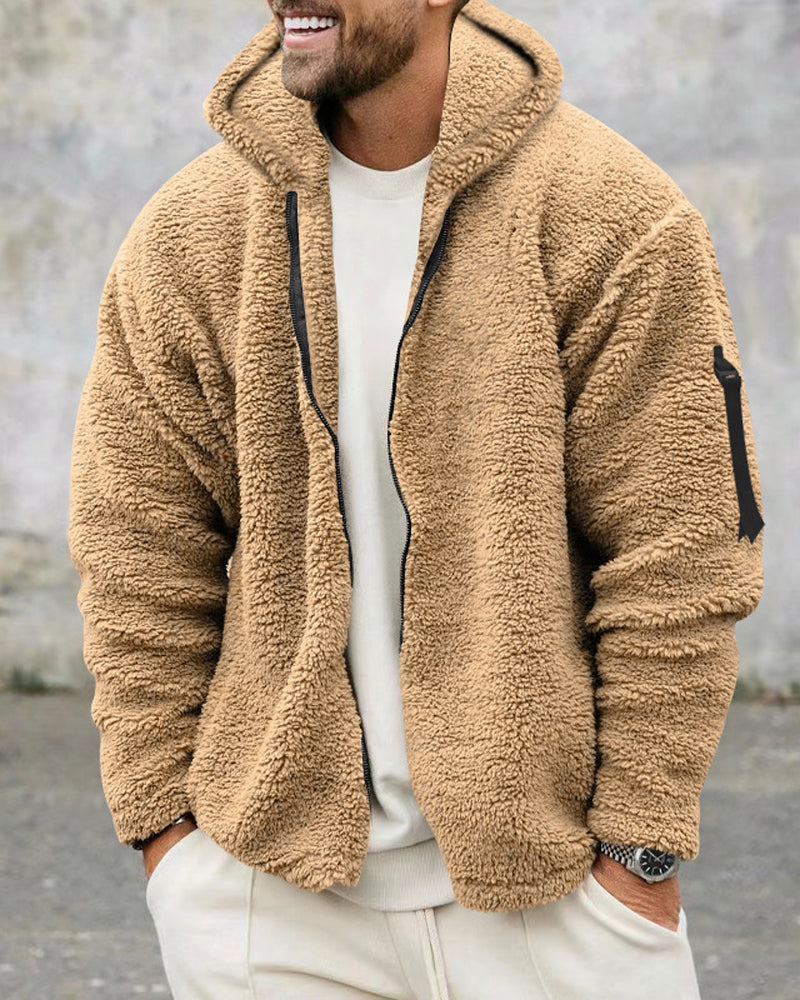 Bellivaro | Herre Termo Hættetrøje med Lynlås | Blød & Varm Jakke