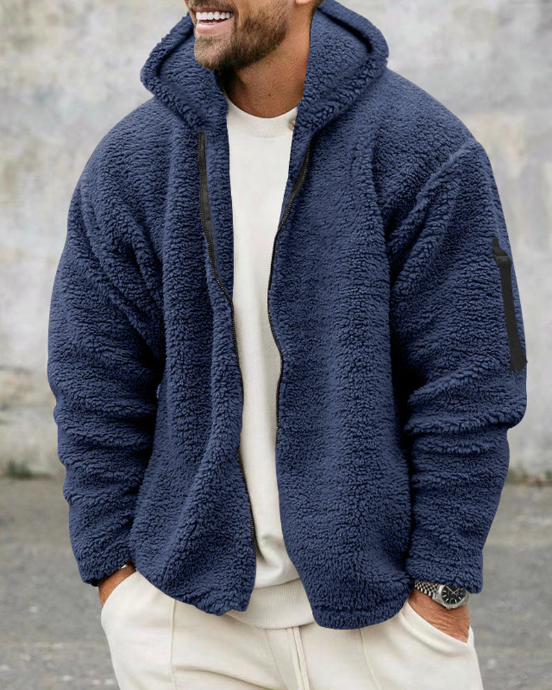 Bellivaro | Herre Termo Hættetrøje med Lynlås | Blød & Varm Jakke