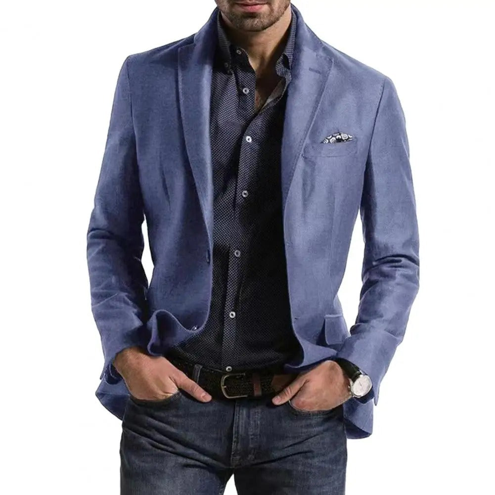 Bellivaro | Herre Blazer i Let Bomuldsblanding – Elegant Sommerstil med Ternet Design