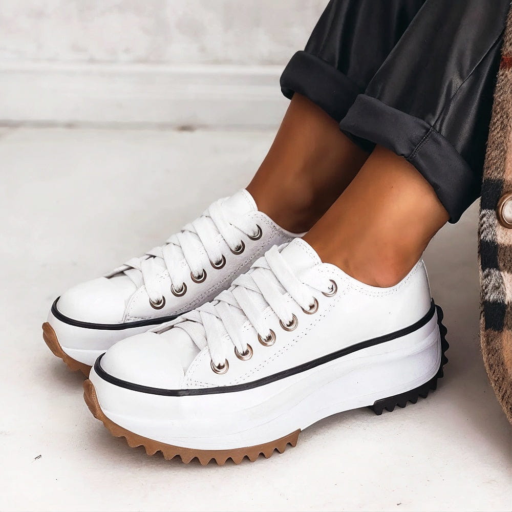 Women's Lace-Up Low-Top Platform Sneakers