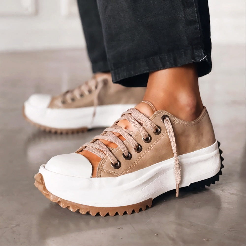 Women's Lace-Up Low-Top Platform Sneakers