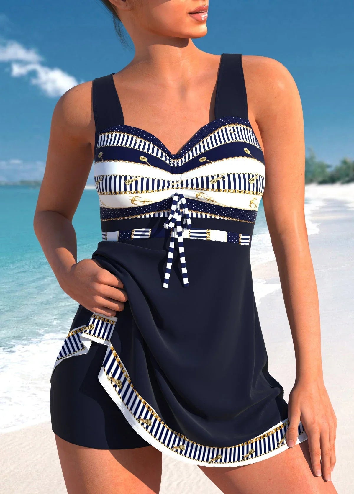 Tankini til Dame – Komfortabel Badedragt med Indershort