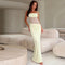 Vestido maxi Vayla com corpete de renda e fitas ajustáveis