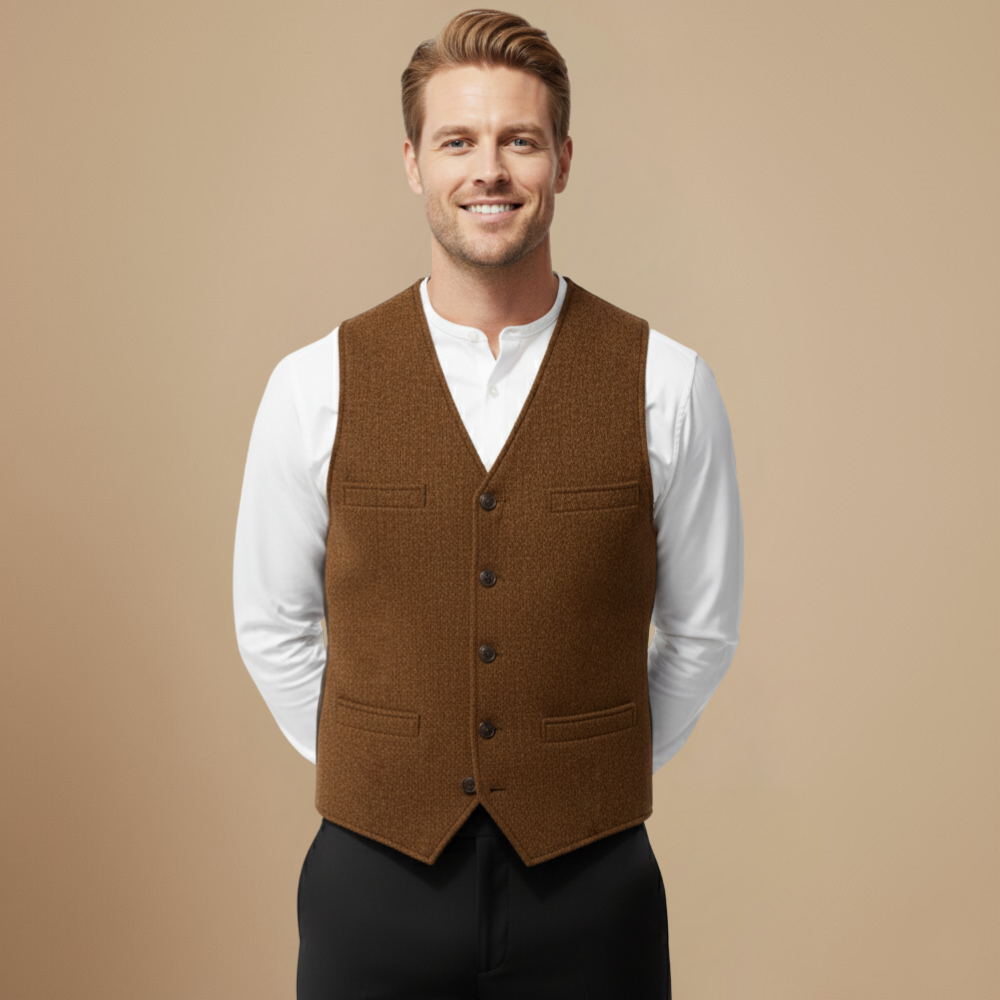 Gilet slim da uomo in stile smart casual