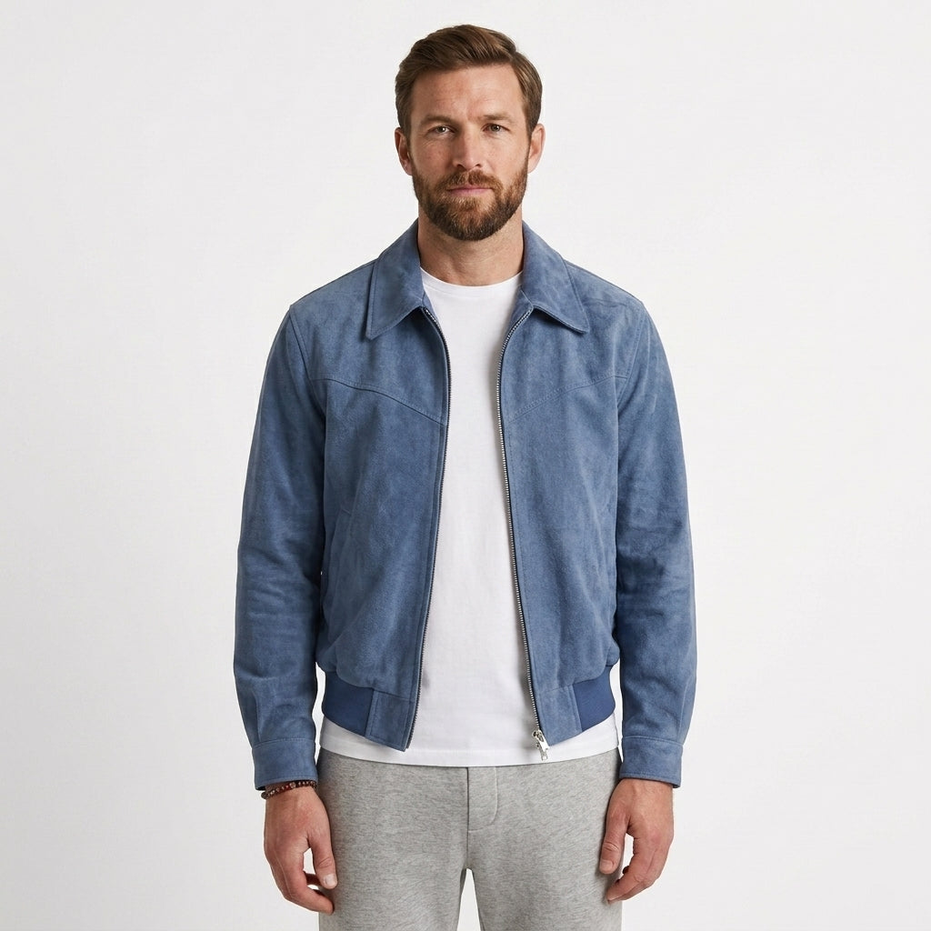 Smart Casual Jakke i Imiteret Ruskind til Mænd