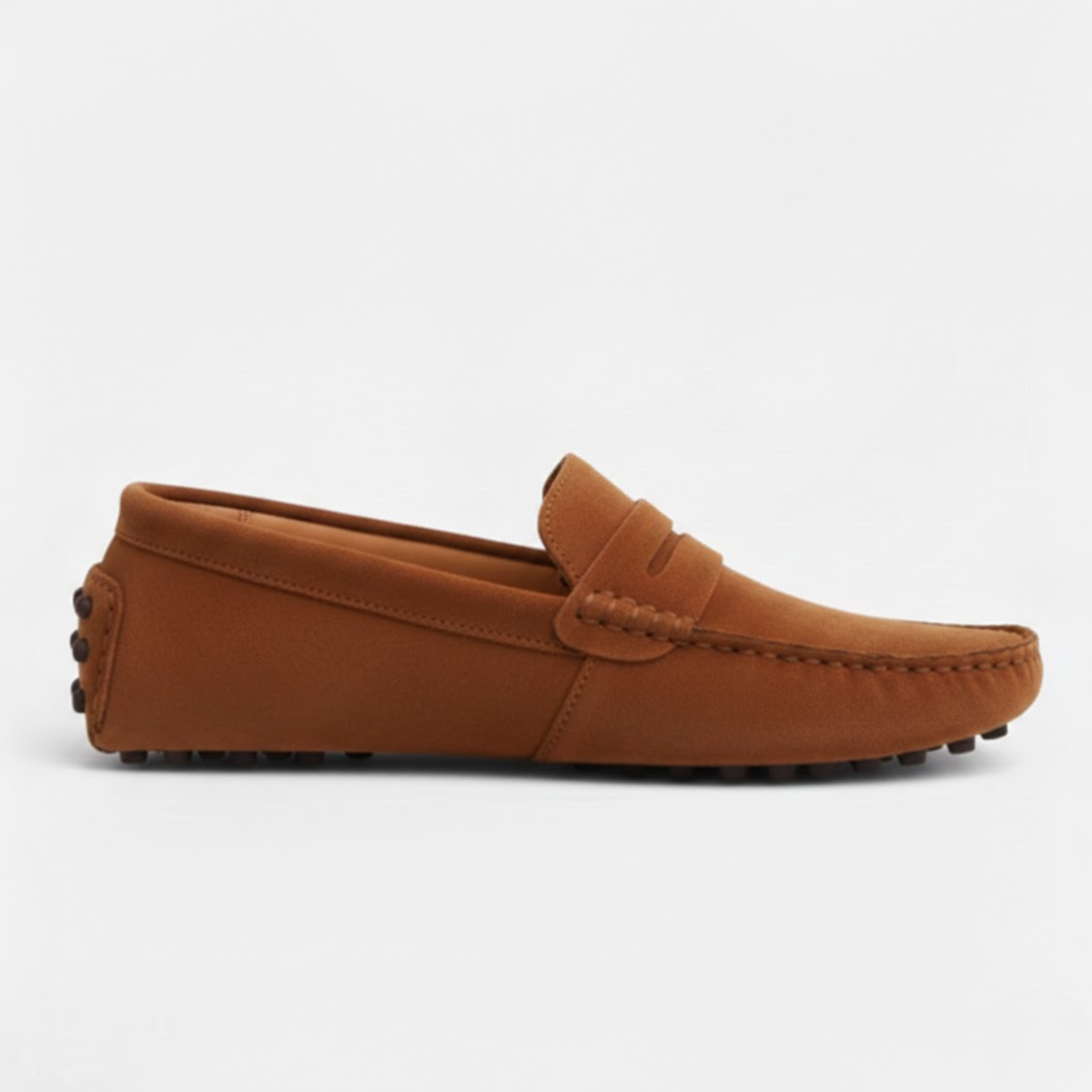Herre ægte ruskindslæder loafers – slip-on køresko, flade mokkasiner