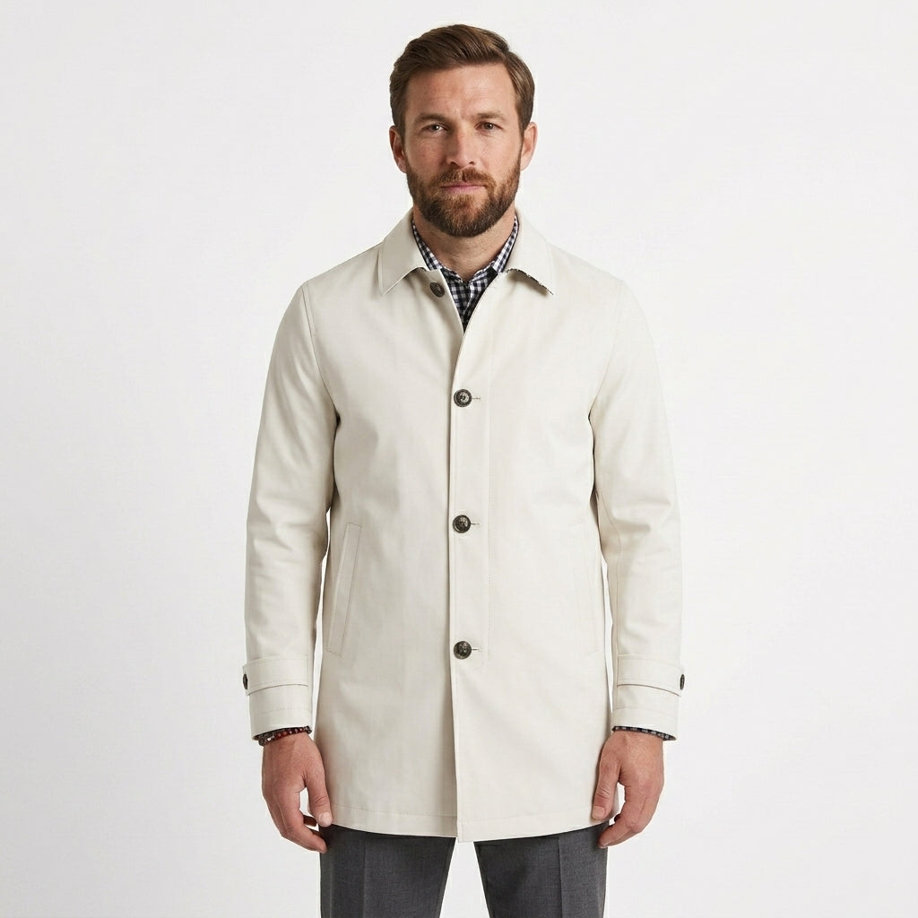 Smart Casual Jakke til Mænd med Klassisk Krave