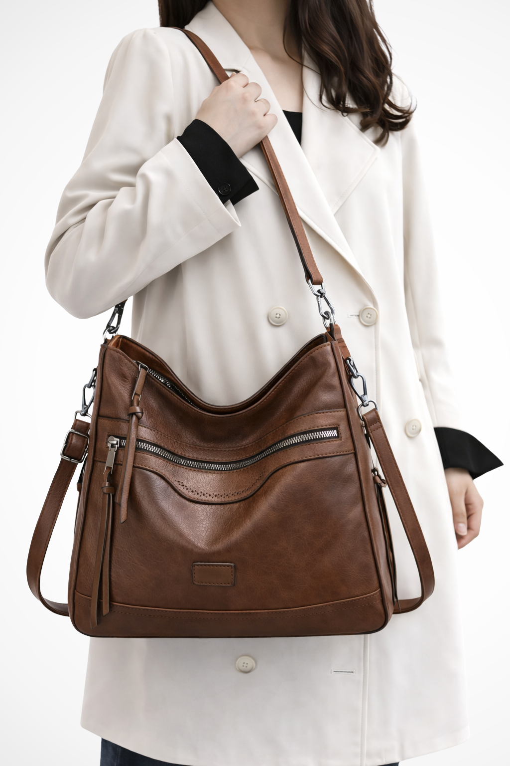 Ardelle | Shoulder Bag with Zipper Details and Loose Silhouette for Women