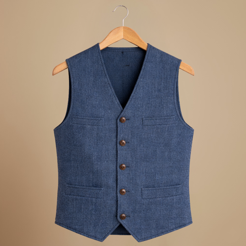 Gilet slim da uomo in stile smart casual