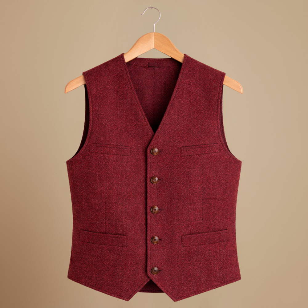 Gilet slim da uomo in stile smart casual