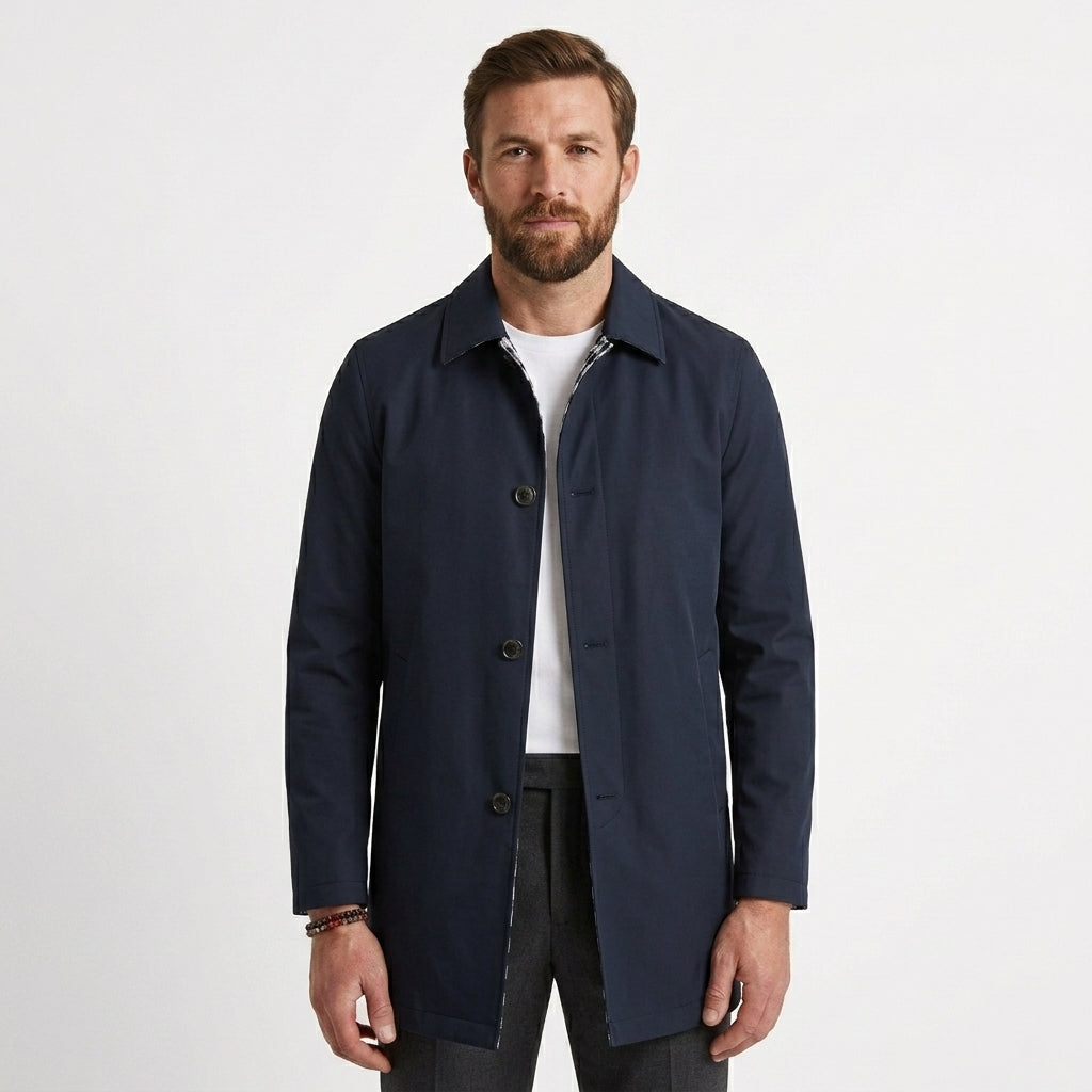 Smart Casual Jakke til Mænd med Klassisk Krave