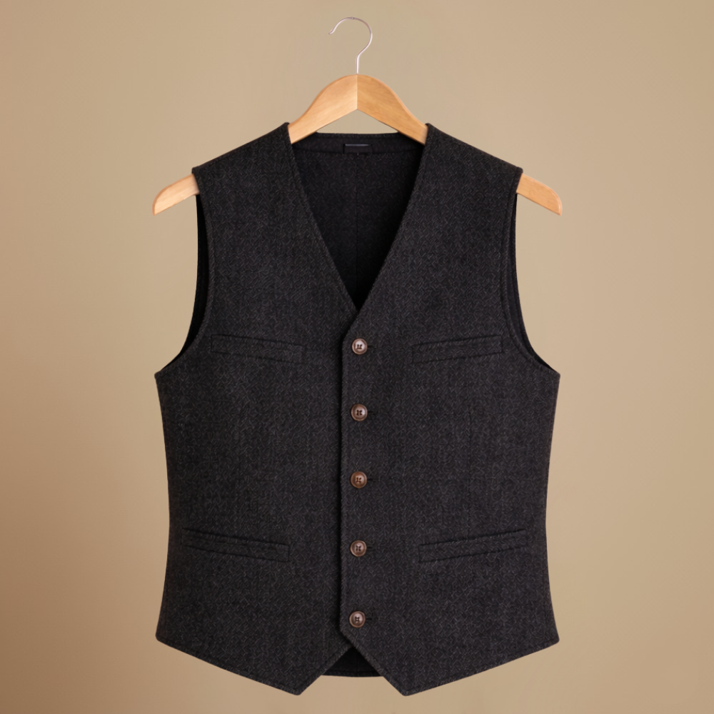 Gilet slim da uomo in stile smart casual
