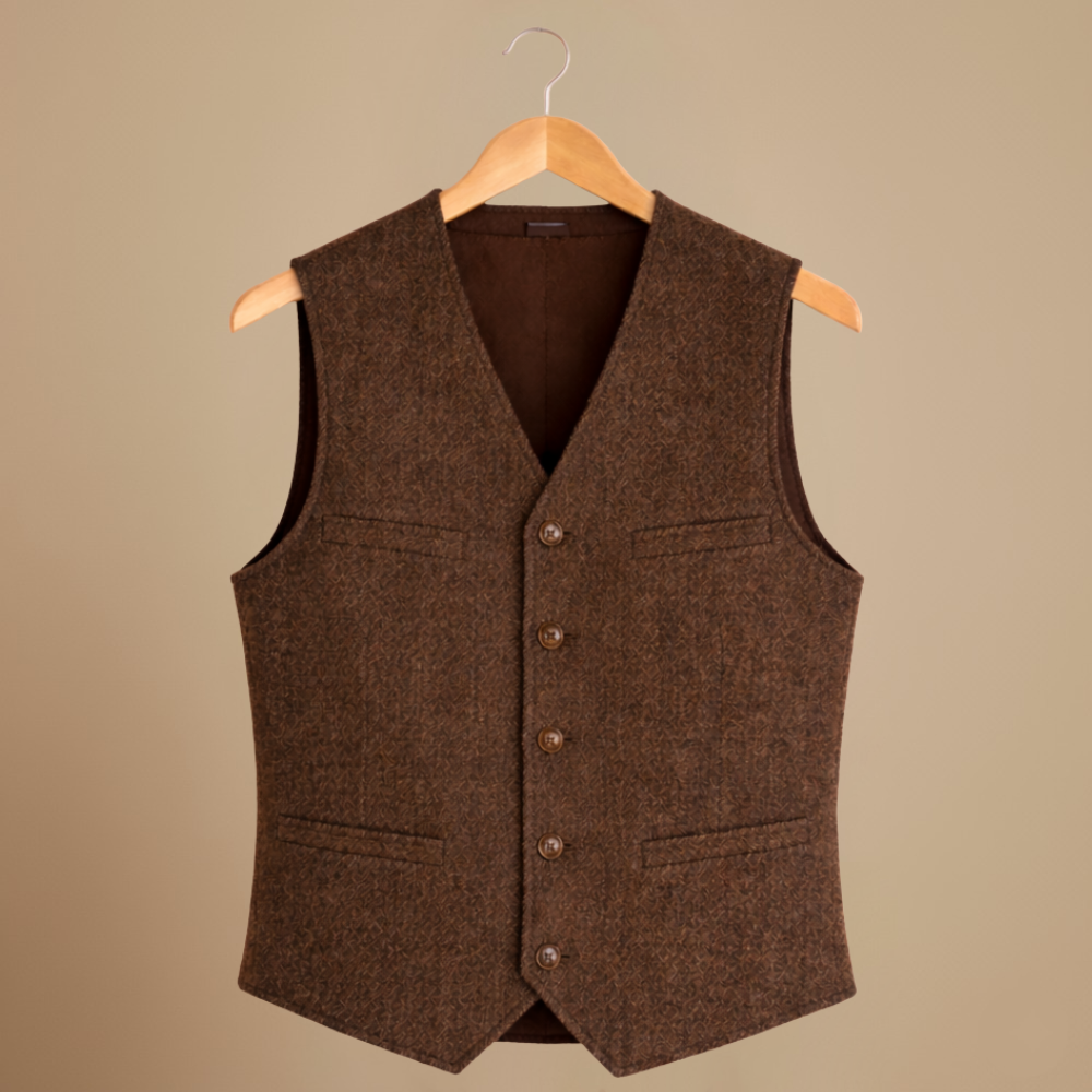 Gilet slim da uomo in stile smart casual