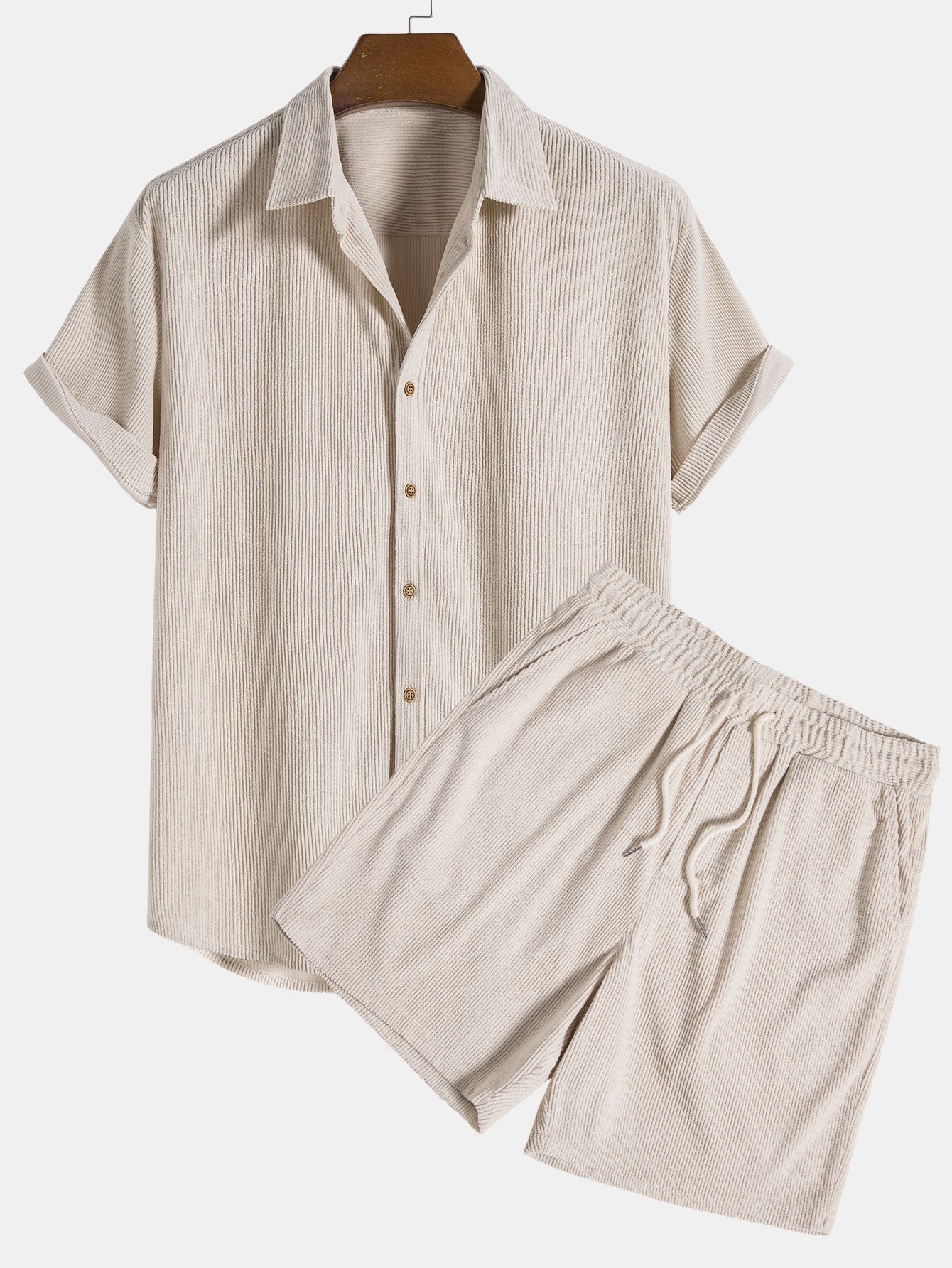 Camicia in velluto a coste e pantaloncini