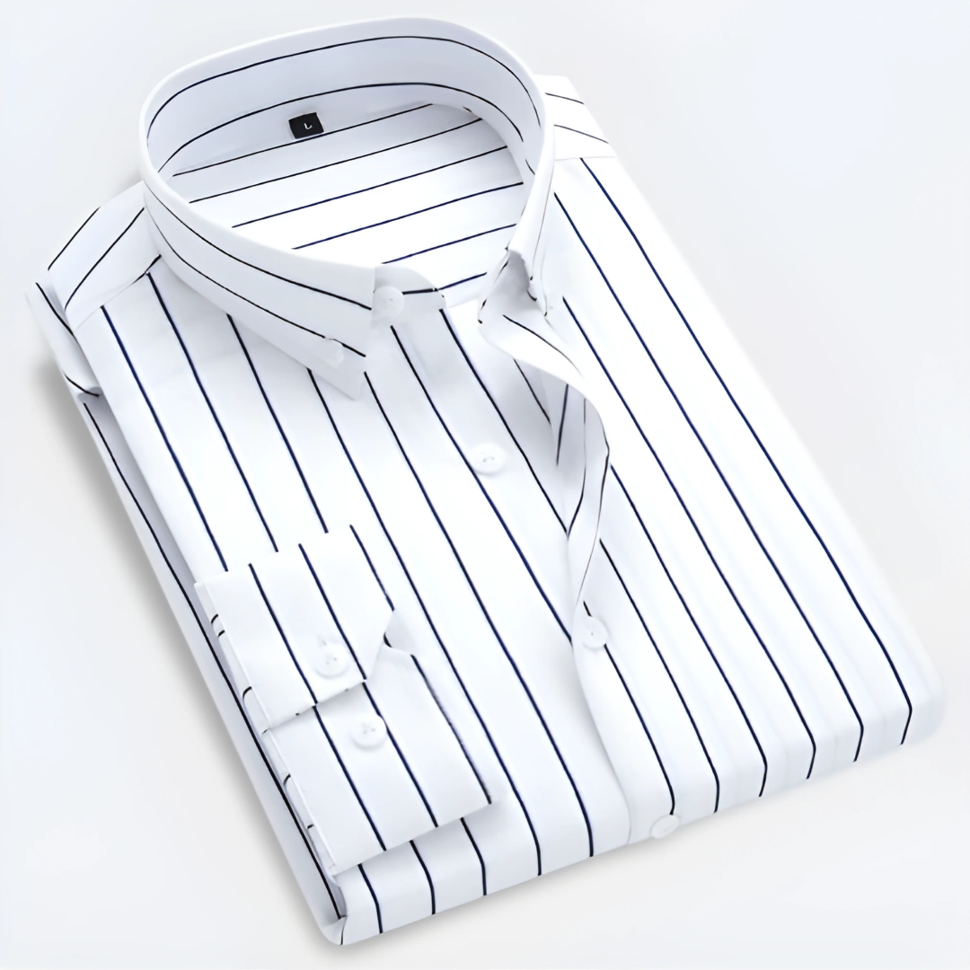 Bellivaro | Klassisk herreskjorte med striber og moderne button-down krave