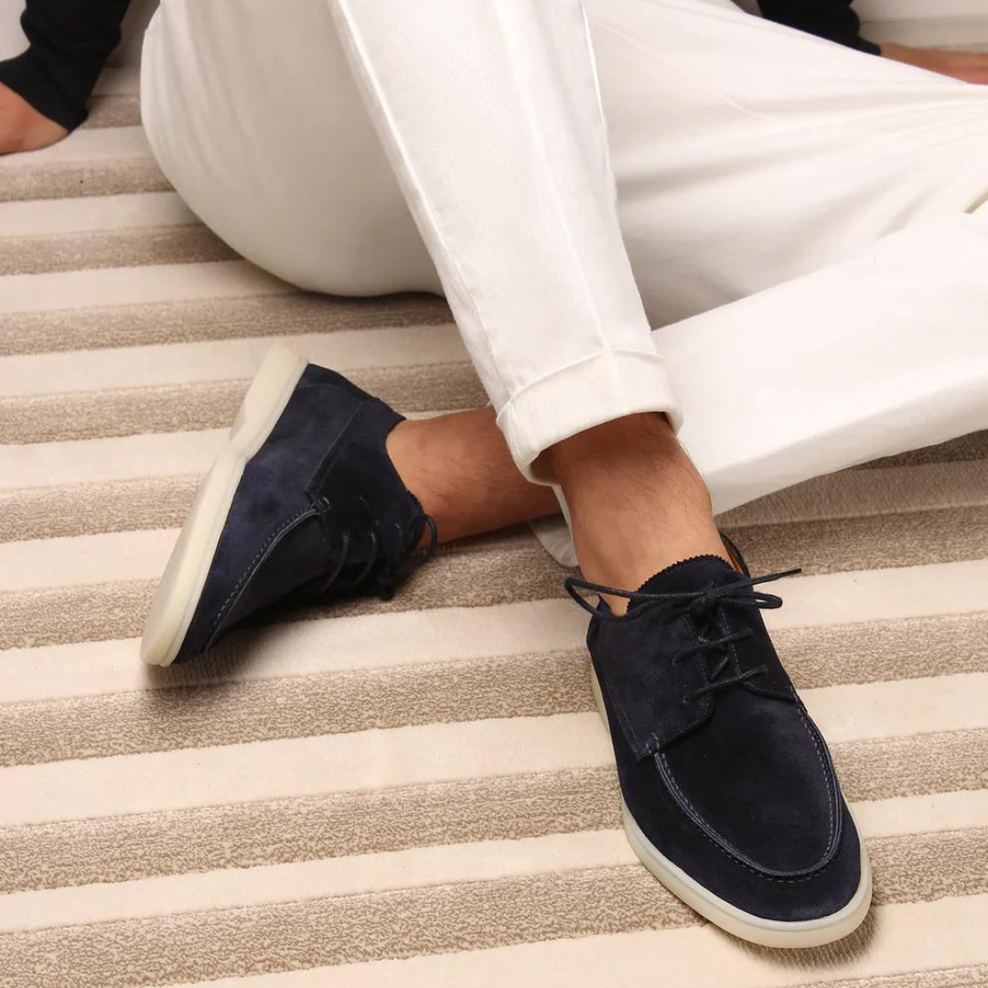 Herre Premium Ruskind Loafers | Komfort