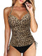 Tankini set for women with flattering twist-front top