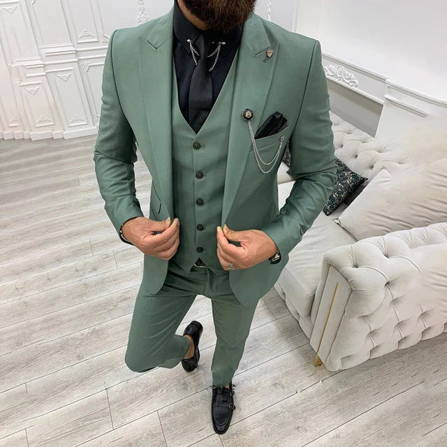 Costume 3 pièces moderne pour homme, invité à un mariage formel