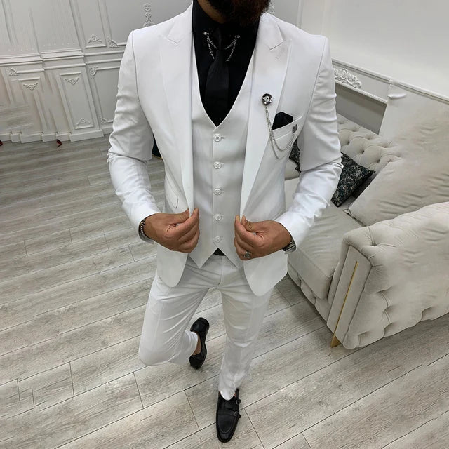 Costume 3 pièces moderne pour homme, invité à un mariage formel