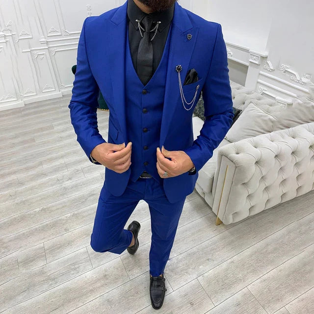Costume 3 pièces moderne pour homme, invité à un mariage formel